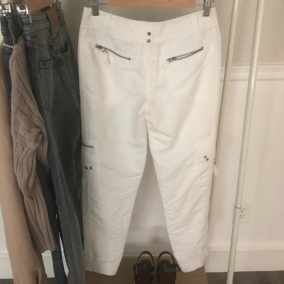Raison D'etre Stretch-Knit Cargo Pants, White, 24 - Picture 3 of 7